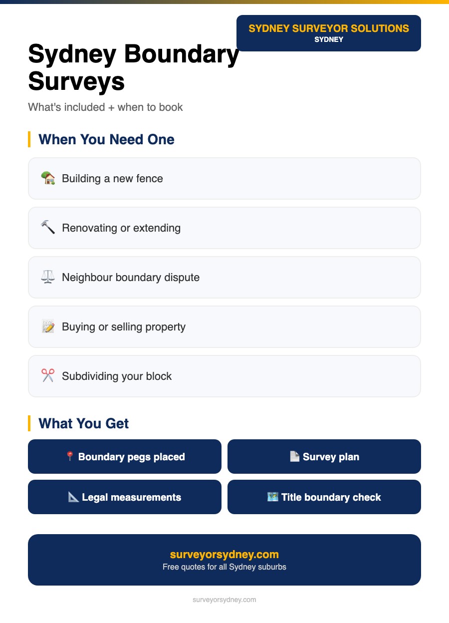 Survey pegs and boundary marks used to define Sydney property boundaries