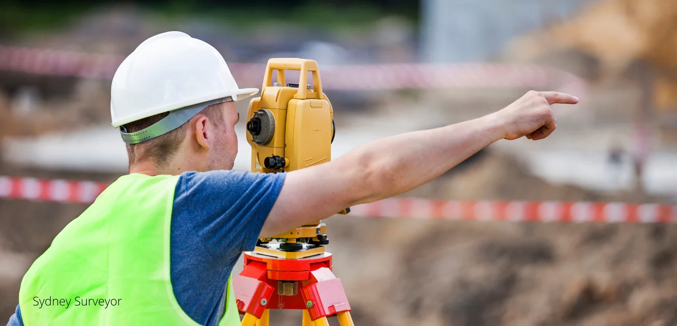 Survey peg marking property corner in Sydney backyard